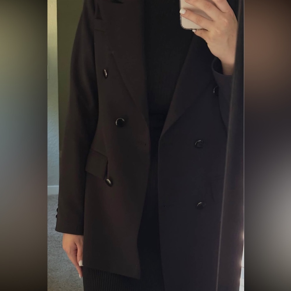 Double-Breasted Black Blazer